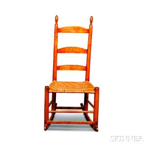Shaker-style Turned Maple Rocking Chair