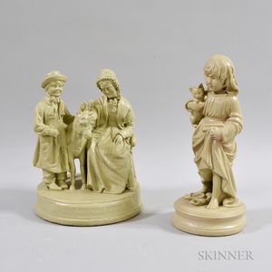 Two Plaster Rogers-type Figures