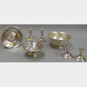 Seven Sterling and Sterling Weighted Serving Items