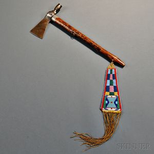 Plains Pipe Tomahawk with Beaded Drop