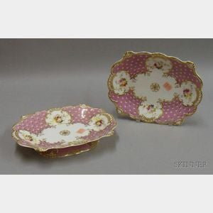 Pair of Pink Grand Porcelain Dishes
