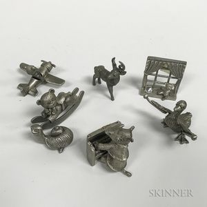 Small Group of Pewter Figures. 