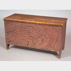 Paint-decorated Pine Six-board Chest