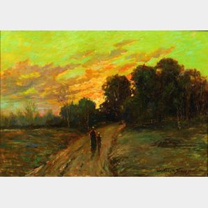 Abbott Fuller Graves (American, 1859-1936) An Evening Stroll