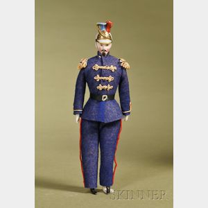 Dollhouse Doll Soldier with Molded Helmet