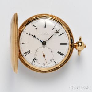 E.S. Yates & Co. 18kt Gold Hunting Case Watch
