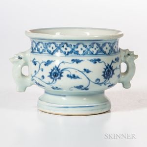 Blue and White Footed Censer