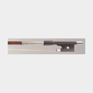 French Silver Mounted Violin Bow, Eugene Cuniot
