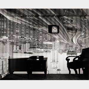 Abelardo Morell (Cuban/American, b. 1948) Camera Obscura Image of Boston's Old Custom House in Hotel Room