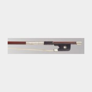 French Nickel Mounted Viola Bow, probably Mirecourt, c. 1920