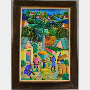 Bien-Aime Sylvain (Haitian, b. 1936) At the Grist Mill