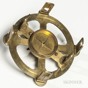 19th Century Diminutive Brass Circumferentor