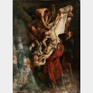 Continental School, 19th Century Copy of Peter Paul Rubens's Descent from the Cross