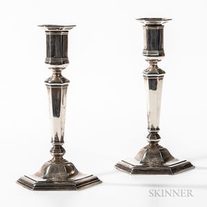Two Tiffany & Co. Sterling Silver Candlesticks