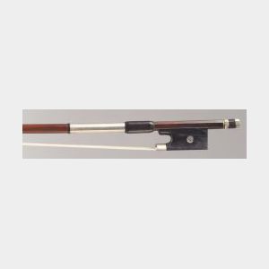 French Nickel Mounted Violin Bow, Eugene Cuniot