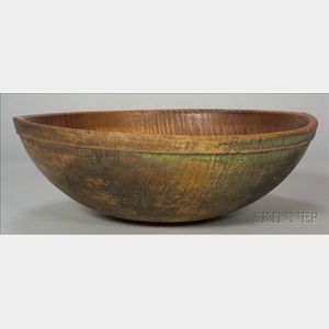 Large Painted Tiger Maple Bowl