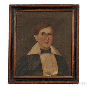 American School, Early 19th Century Portrait of a Young Man.
