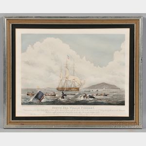 T. Sutherland, engraver, After William J. Huggins (English, 1781-1845) South Seas Whale Fishery