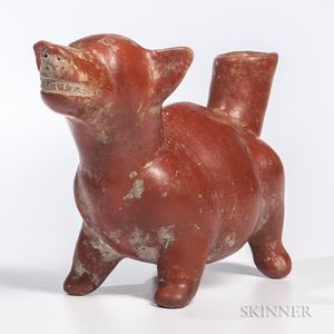 Colima Pottery Dog Vessel