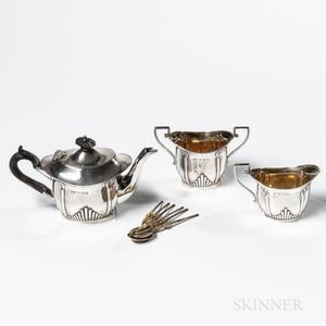 Edward VII Three-piece Sterling Silver Tea Service