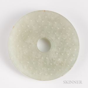 Jade Carved Bi Disc