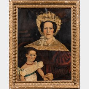 Framed Portrait of a Mother and Child