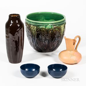 Five Pieces of Arts and Crafts Studio Pottery