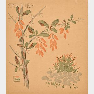 Arthur Wesley Dow (American, 1857-1922) Barberries Sketch from Nature