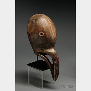 African Carved Wood Bird Mask