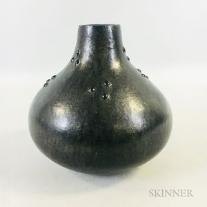 Black-glazed Redware Vase
