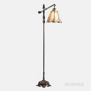 Rembrandt Art Deco Floor Lamp with Mica Shade