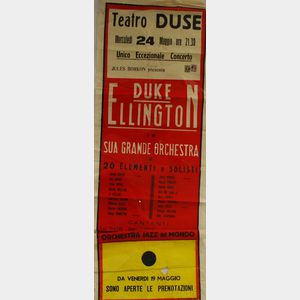 Italian "Duke Ellington e la Sua Grande Orchestra Teatro Duse" Concert Poster