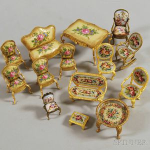 Fifteen Pieces of Miniature Furniture