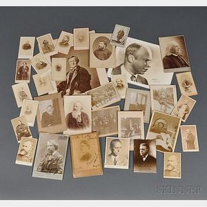 European Composers and Musicians, Late 19th and Early 20th Century, Carte-de-visites and Photographs, Some Signed.