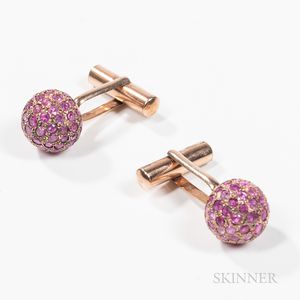 Pair of Ruby Cuff Links
