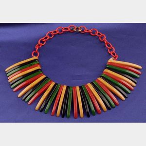 Vintage Bakelite Multi-color Necklace