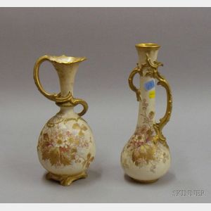 Two Royal Bonn Gilt Decorated Porcelain Vases