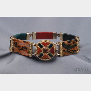 Antique Scottish Agate Bracelet