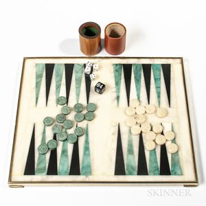 Marble Backgammon Set