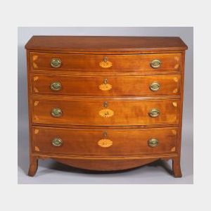 Federal Cherry Inlaid Chest of Drawers