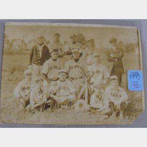Early 20th Century American Baseball Team Portrait Photograph