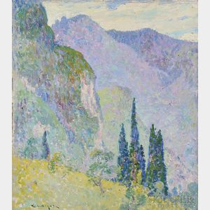 George Loftus Noyes (American, 1864-1954) Mountain of Como