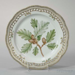 Twelve Royal Copenhagen "Flora Danica" Porcelain Dishes