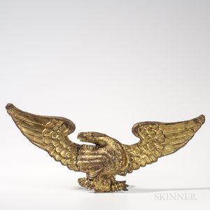 Molded Gilt-brass Spreadwing Eagle
