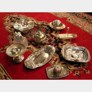 Ten Assorted Victorian Silver Plated Table Items