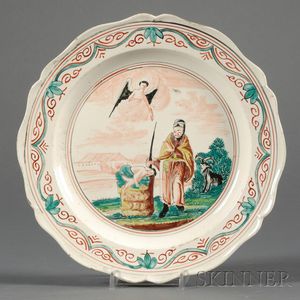 Turner Creamware Dutch Decorated Plate