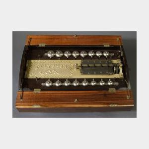Polyphon Emerald 22 1/2-Inch Bells Disc Musical Box