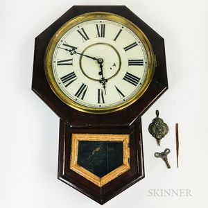 Waterbury Rosewood Veneer Wall Clock
