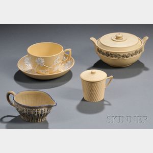 Four Wedgwood Caneware Items