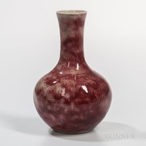 Small Mottled Peachbloom-glazed Bottle Vase